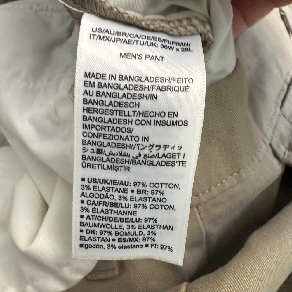 Amazon Essentials Mens Khaki Classic Fit Straight Leg Chinos Pants Size 36x28 - Picture 9 of 9